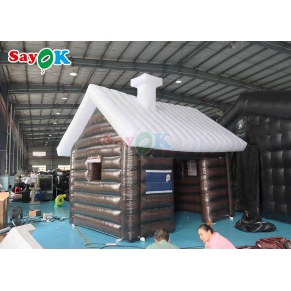 Giant Lights Oxford Cloth Inflatable Christmas House Inflatable Santa House