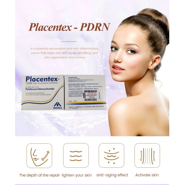 Italy Placentex Skin Booster Injection Pdrn Salmon Whitening Lightening 3ml X 5 Vaila