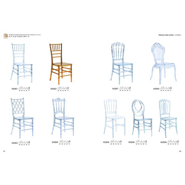 Exquisite Clear Plastic Resin Wedding Chiavari Chairs For Home Office