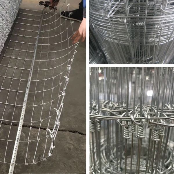 2.6m Height Rot Proof Hinge Joint Fence Barbered Wire Durable Best Field Fence For Cattle