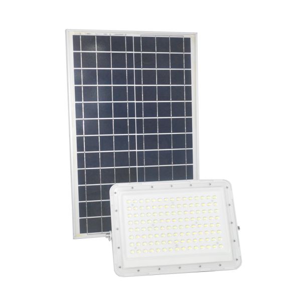 60W Aluminum material LED Solar Flood Light with remote control time control for building and garden use