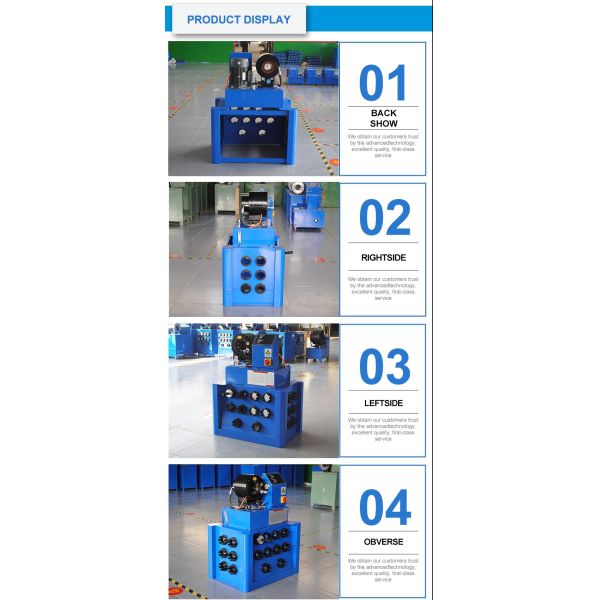 8 Sets Portable Hydraulic Hose Crimper 6-38mm Hydraulic Pipe Swager Core Brand China Quick High Efficiency