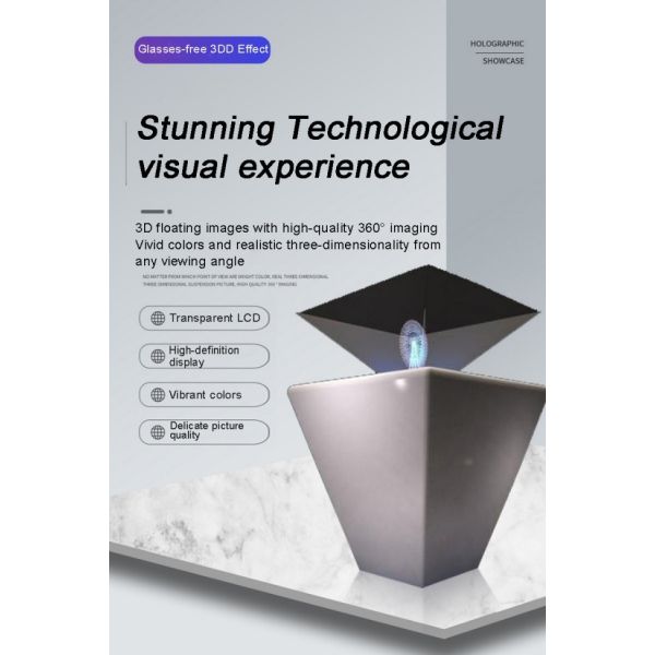 180-Degree And 360-Degree Holographic Touch Display Cabinets Customizable Transparent 3D Hologram Touch Screen