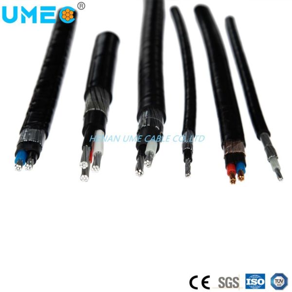 Insulated Triplex Service Drop Cable ABC Cable AAC-XLPE Cables with PVC Insulation