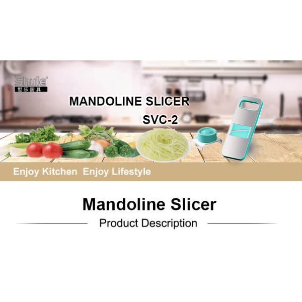 Manual Household Hand Held Vegetable Mandoline Slicer With Stainless Steel Blades