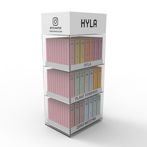 Double Sided Hair Extension Display Rack Wooden Hair Extension Display Stand