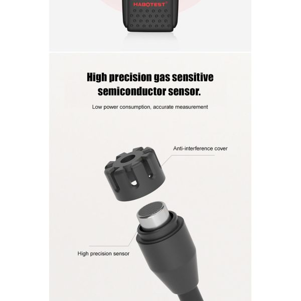 HT66 Gas Leak Detector for Combustible Flammable Natural Methane Gas Visible and Audible Alarm