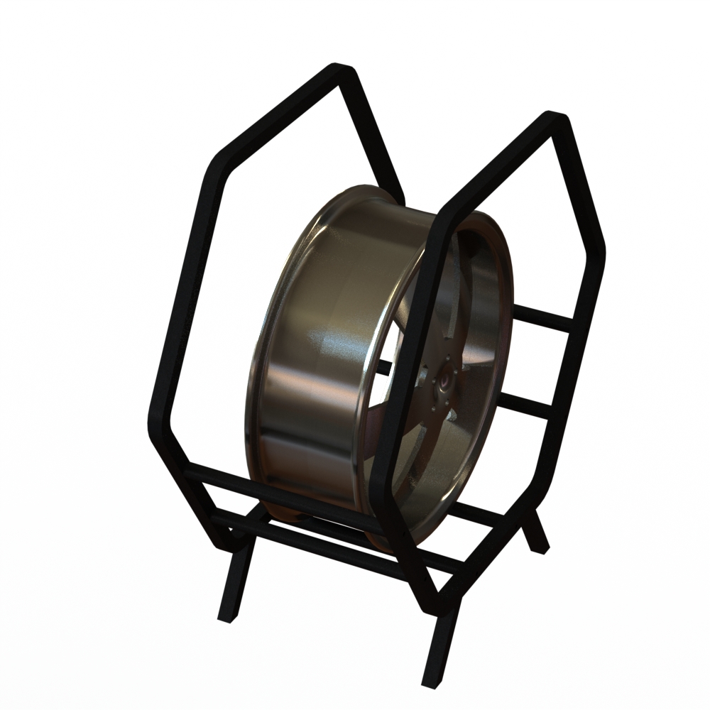 Metal Tube Frame Tyre Storage Rack Combined Hexagon Shape