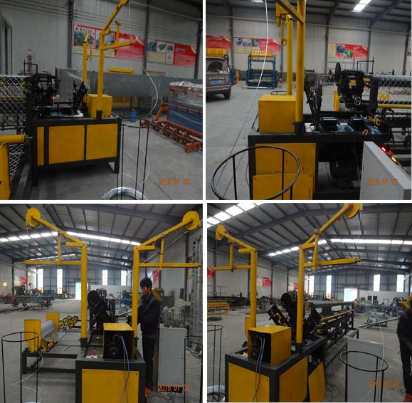 3m Width 8omm hole Automatic Single Wire feeding Chain Link Fence Making Machine for kenya