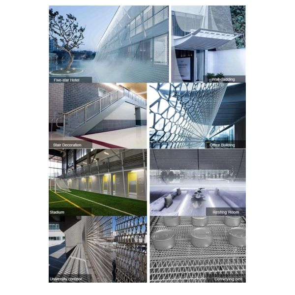 Customized 304 Stainless Steel Wire Mesh Conveyor / Spiral Woven Wire Mesh Belt