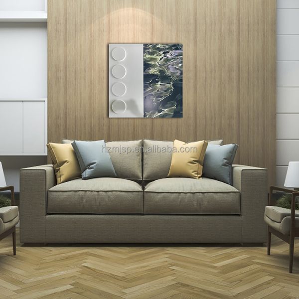 3D Wood Mixed Media Artwork Modern Wall Art Painting 6 Color Customized