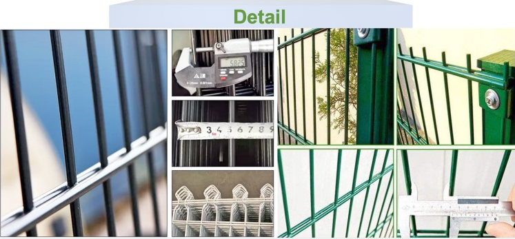 6mm 2d Twin Bar Wire Mesh Fence Panels 868/656 Double Rod Mat Bilateral