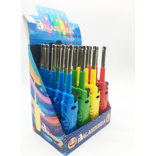 Multi-Colour Refillable Safety Gas Candle BBQ Fire Lighter for Outdoor Activities