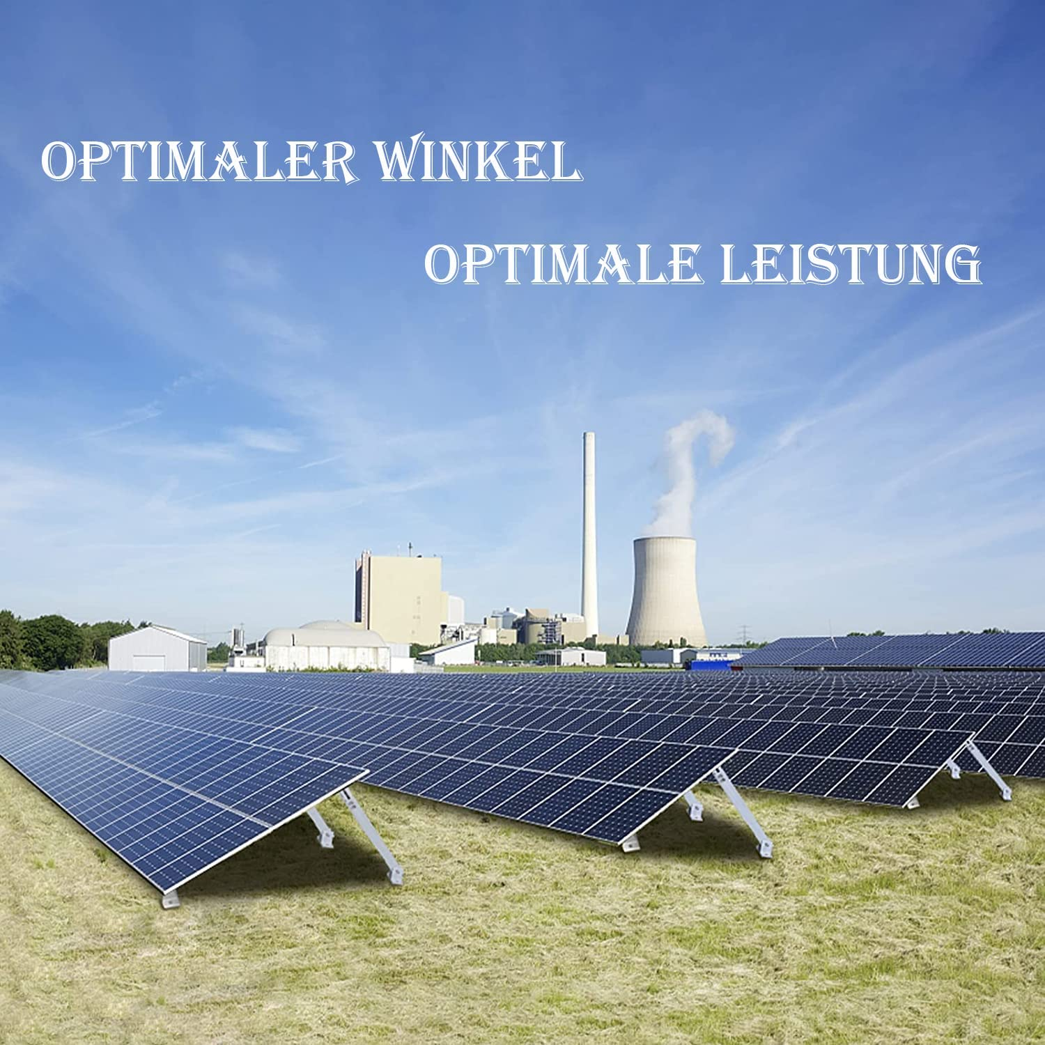 Adjustable Solar Bracket for Tilted Panels in Windy Conditions and Customized Length