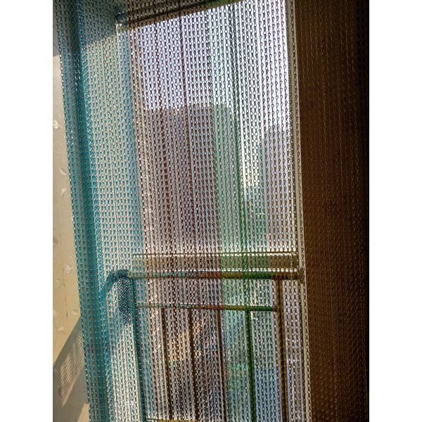 Fireproof Hanging Diy Lamp Shade Metal Mesh Drapery With Anodized Treatment