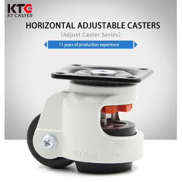 nylon6 adjustable Retractable Leveling Casters 340kg For Testing Equipment