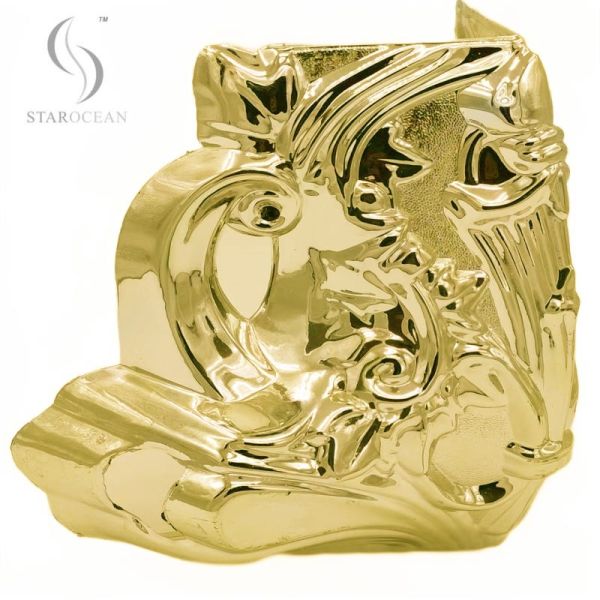 ABS Plastic Coffin Corner Light Gold Plating American Style Casket Fittings 18# LG