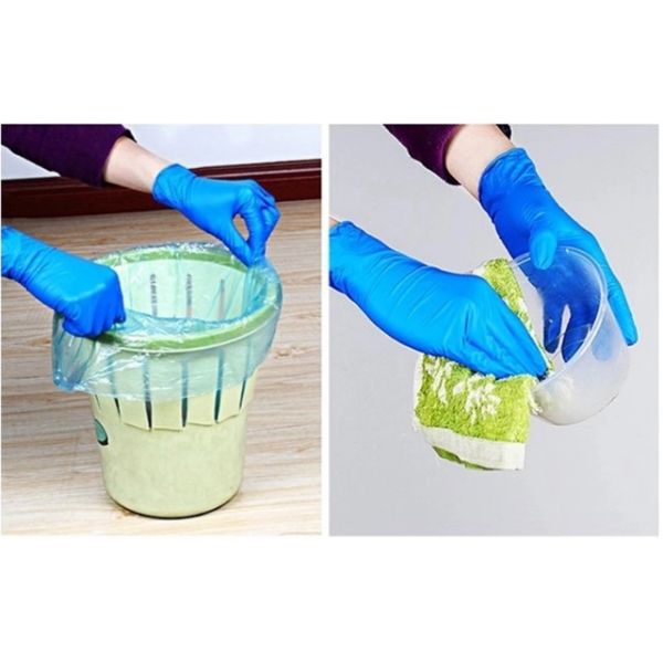 Disposable Surgical 3.5mg/Pcs Nitrile And Latex Gloves Blue