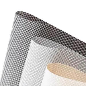 China 1% Openness Plain Weaving Fiberglass Sunscreen Fabric Fireproof wholesale