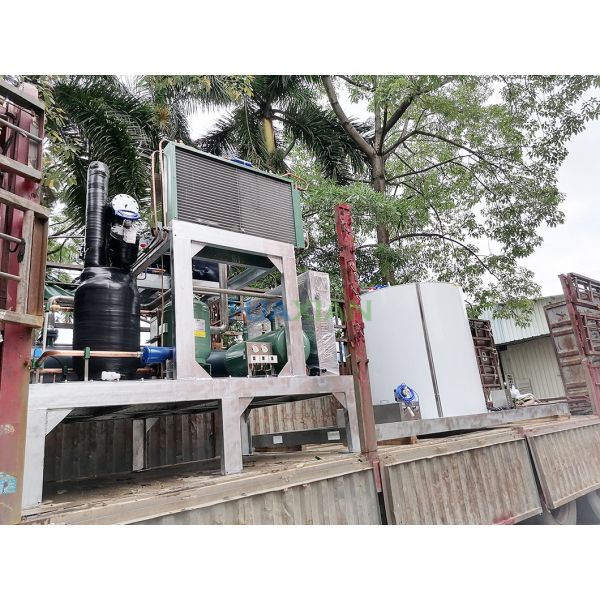 20 Ton Flake Ice Making Maker With Stainless Steel Ice Storage Room