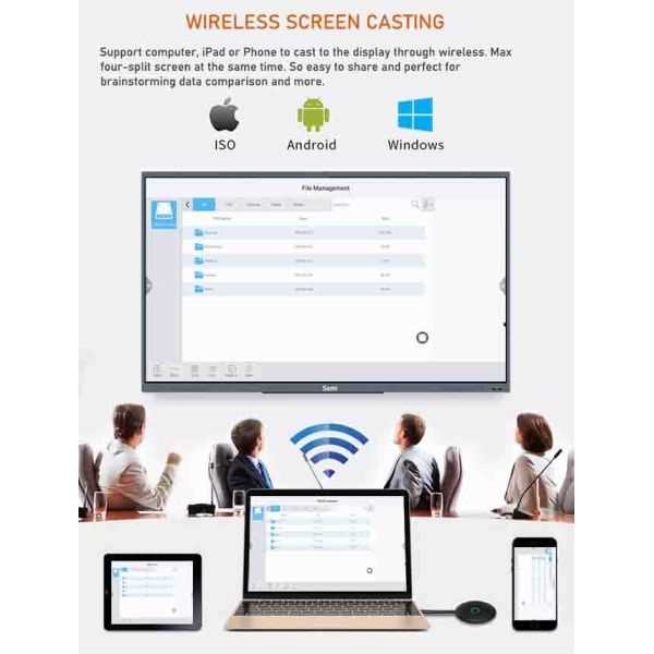 Smart Board Interactive Flat Panel with Pen and Touch for Bright Classrooms