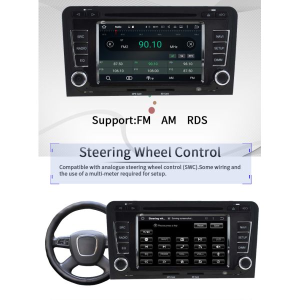 Touch Screen Gps Android Audi Car DVD Player With Bluetooth Playstore