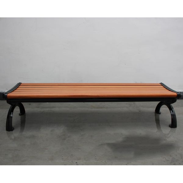 Free Standing Backless Wooden Garden Bench , Outdoor Solid Wood Bench Seat