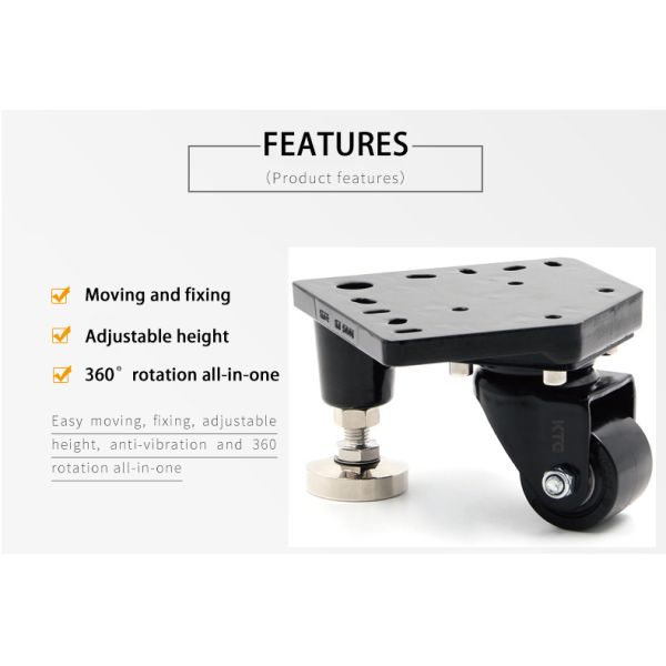 PCB Equipment Fixed 63MM Locking Swivel Casters 600kg Aging Resistance