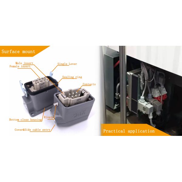 6 Pin Complete Set Heavy Duty Plug Replace Han E 006 Connector Harting 16Amp