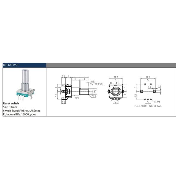 High-Quality Rotary Encoder Reset Switch for Professional Audio Equipment