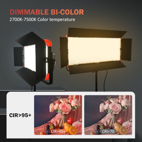 Full Metal Rgbw Led Photography Light 200w Television Equipment Cri 95ra For Video Studio Lighting