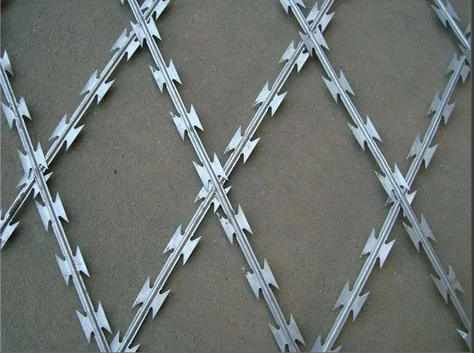 China 75mmx150mm Welded Razor Wire Mesh Rot Proof Function wholesale
