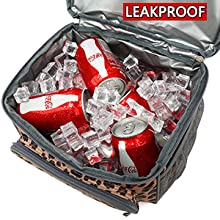 Double Layer Insulated Cooler Bags Adult Lunch Portable Soft Sided Coolers Tote