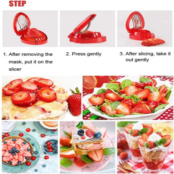 Ergonomic Strawberry Stem Remover Tool , Commercial Strawberry Slicer
